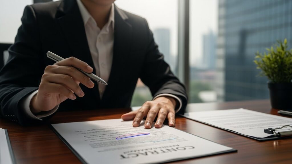 reviewing legal contract carefully